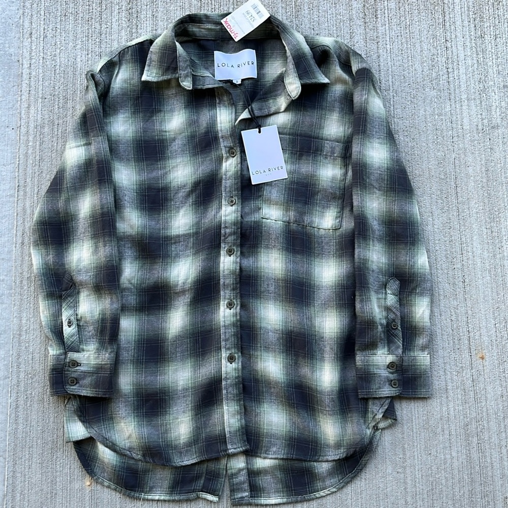 LOLA RIVER FLANNEL BUTTON DOWN